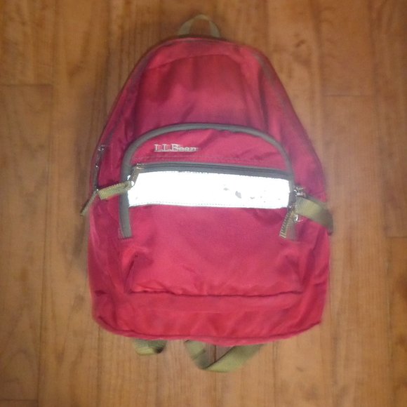 L.L. Bean Accessories Childrens Ll Bean School Backpack Red Nylon